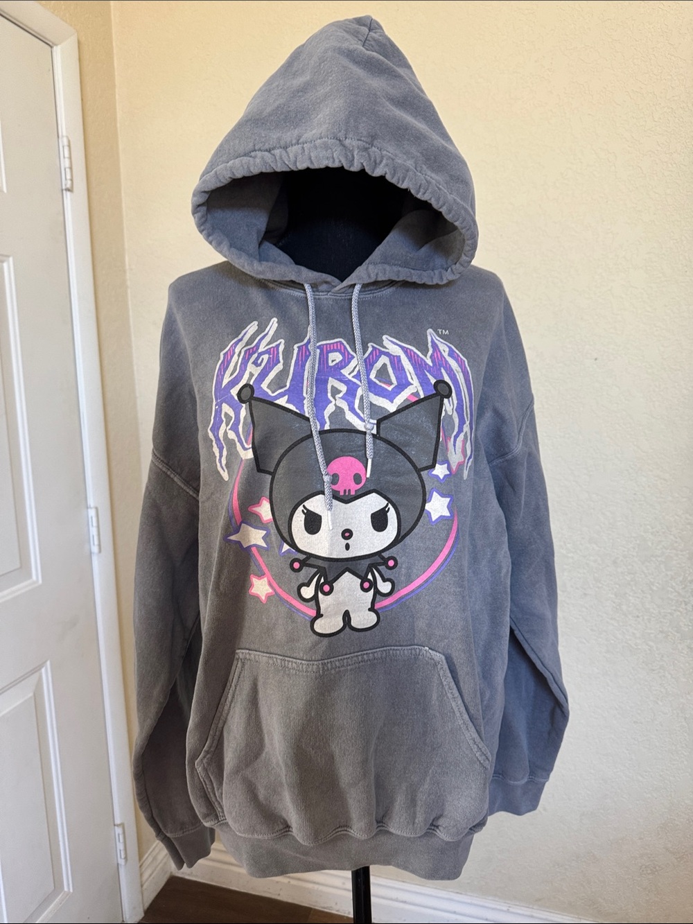 Sanrio Kuromi grey hoodie size L